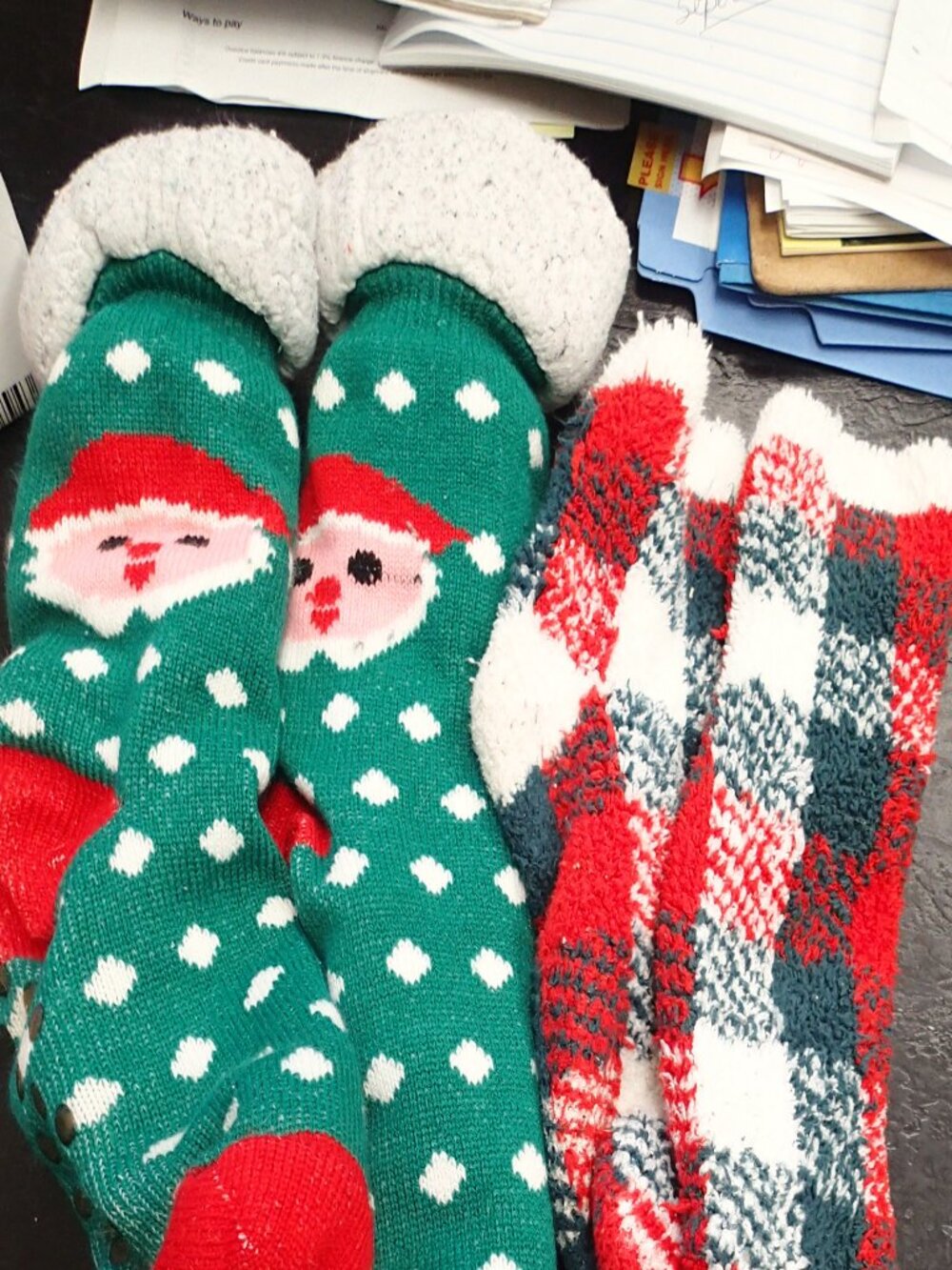 Christmas / Holiday Fuzzy Socks Set of 2